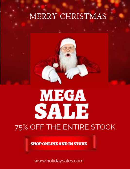 Red and White Merry Christmas Mega Promo Template | PosterMyWall