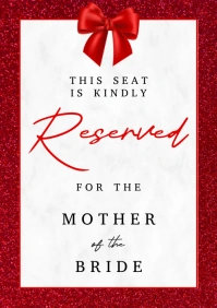 Red and white Modern & Minimal Reserved For M A4 template