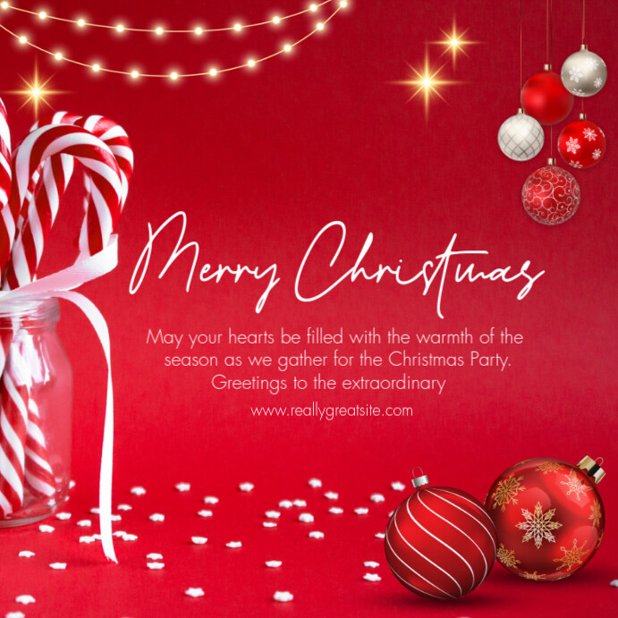 Copy of Red And White Modern Merry Christmas Instagram Post | PosterMyWall