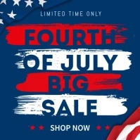 Red and white paint 4th of July sale Instagra Instagram-Beitrag template