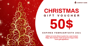 White Christmas Gift Voucher Facebook Shared Image Template