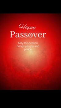 Red and Yellow Simple Happy Passover Instagram Reel template