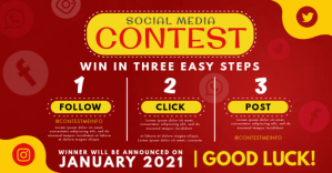 Red and Yellow Social Media Contest Facebook template