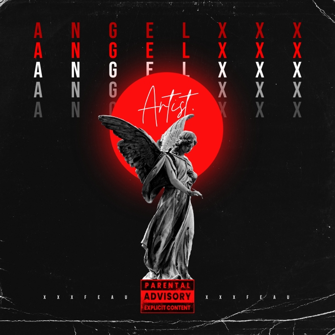 Red Angel Album Cover Capa de álbum template