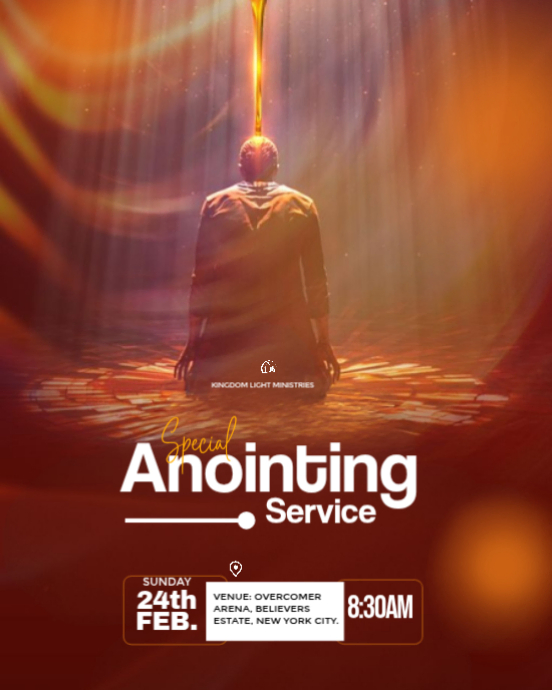 Red Anointing Service Instagram Portrait Template | PosterMyWall