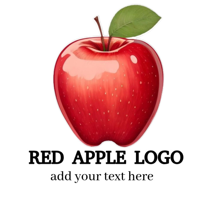 RED APPLE LOGO โลโก้ template