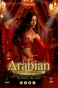 Rouge Arabian Night Party 横幅 4' × 6' Template