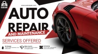 Red Auto Repair Digital Display template