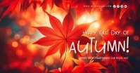Red Autumn Facebook Shared Image template