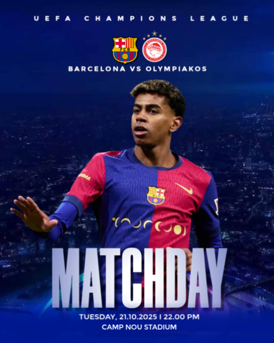 Red Barcelona Match Day Instagram Portrait Template | PosterMyWall