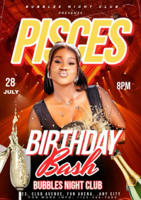 Red Birthday Bash A3 Video template