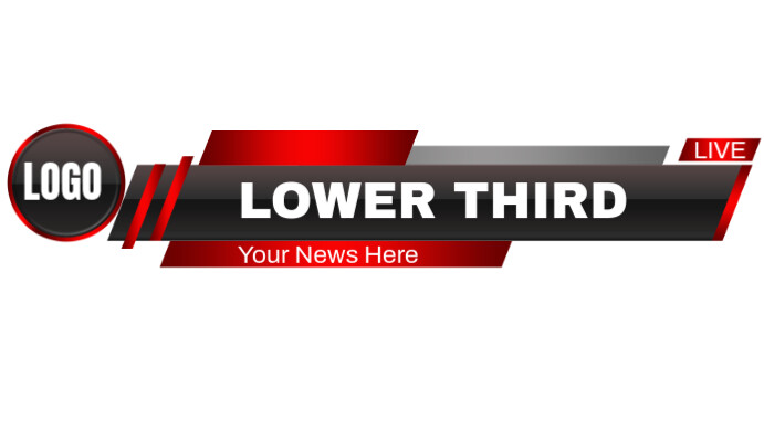 Red Black Lower Third News Title Frame Template | PosterMyWall