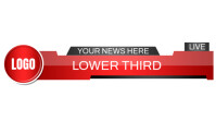 Red Black News Lower Third Title Frame Digital Display (16:9) template