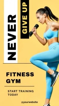 Red Black Sport Bold Fitness Gym Join Instagr Digitale display (9:16) template