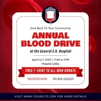 Red Blood Donation Drive Square Video Isikwele (1:1) template