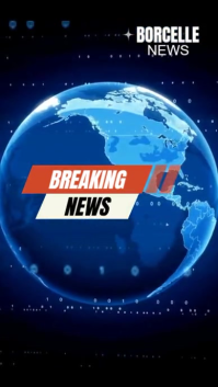 Red Blue and White Modern Minimalist Breaking News TikTok Video Instagram Reel template