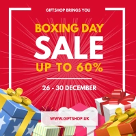 Red Boxing Day Sale Instagram Post template