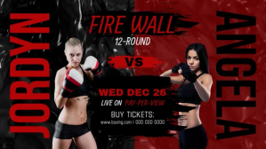 Red Boxing Tournament Digital Display Video template