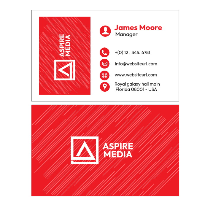 Red Business Calling Card Template | PosterMyWall