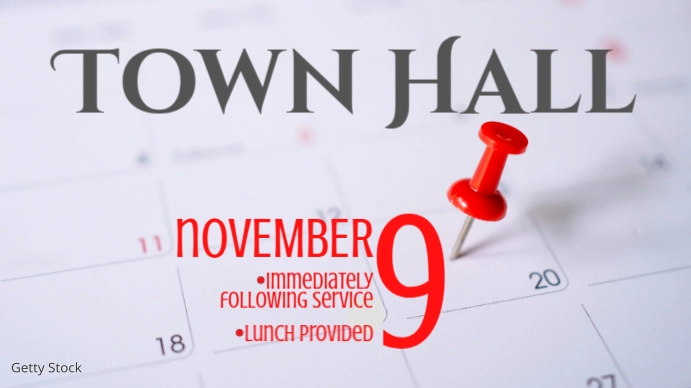 Red Calendar Save The Date Announcement (16:9) template