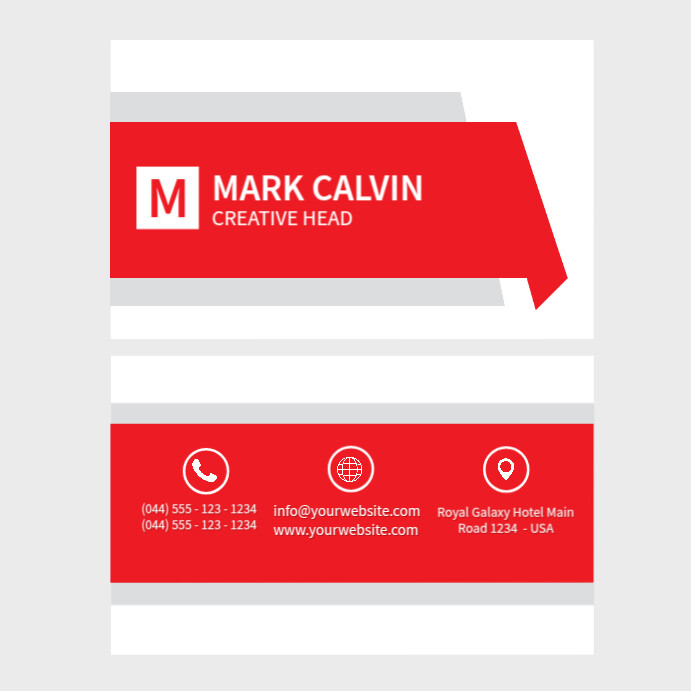 Modèle Red Calling Card | PosterMyWall