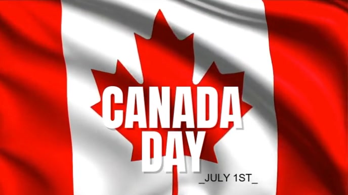 Red  Canada Day Digital Display (16:9) template