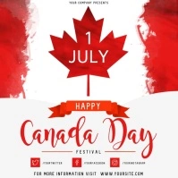 Red Canada Day Event Square Video Квадрат (1 : 1) template