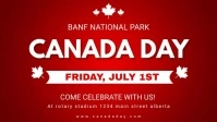 Red Canada Day Video Banner template