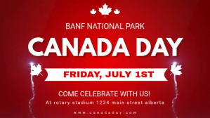 Red Canada Day Video Banner Facebook-covervideo (16:9) template