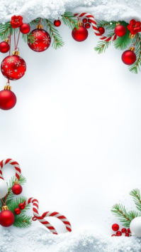 Red candy Christmas frame Instagram Story template