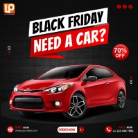 Red Car Ads Cuadrado (1:1) template