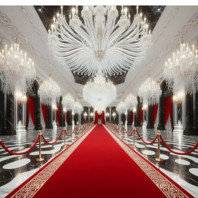 Red carpet decorations Instagram Post template
