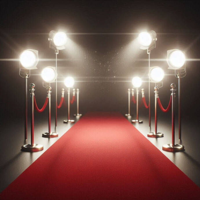 Red carpet design Instagram 帖子 template