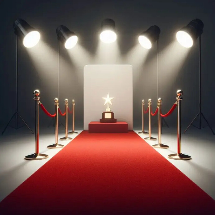 Red carpet design Instagram Post template