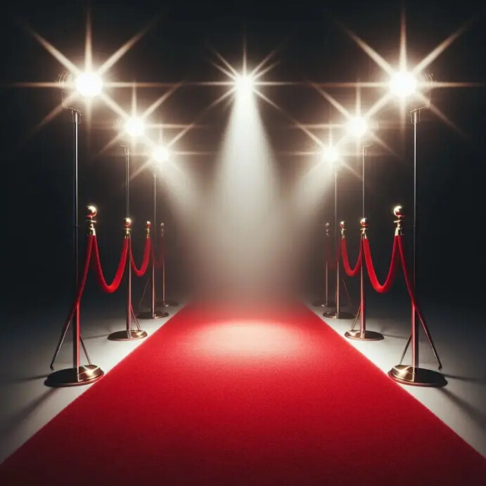 Red carpet design Instagram Post template