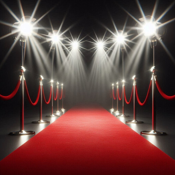 Red carpet design Instagram Post template