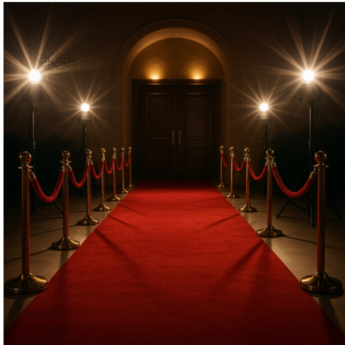 Red carpet entrance - event design Album Cover template