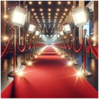 Red carpet glamour entrance Instagram-bericht template