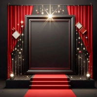 Red Carpet Grand Stage Instagram Post template