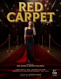 Red Carpet Night flyer template