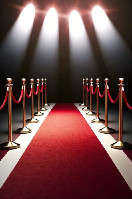 Red carpet spotlight Плакат template