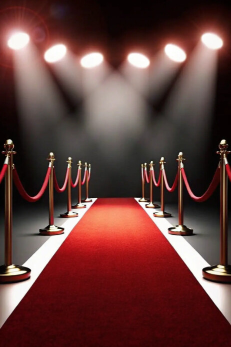 Red carpet spotlight Poster template