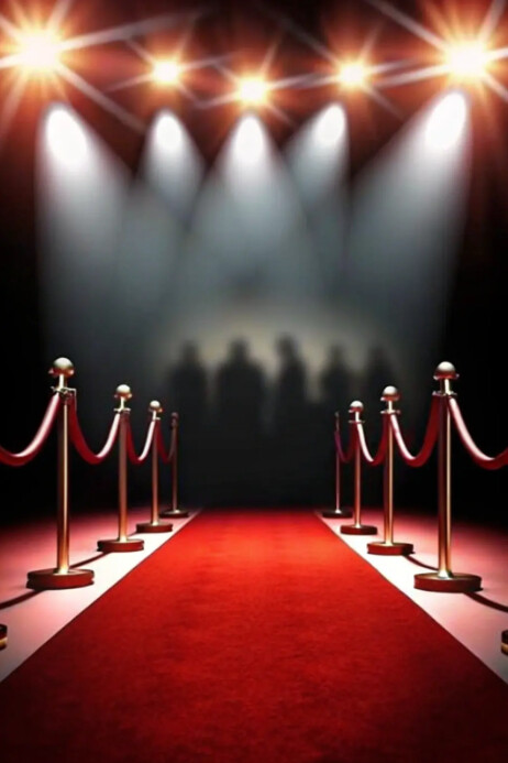 Red carpet spotlight Cartaz template