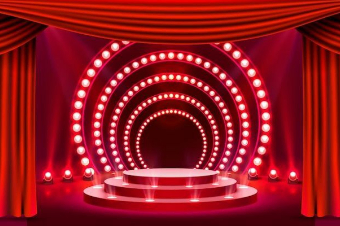 Red Stage Performance Posters Template | PosterMyWall