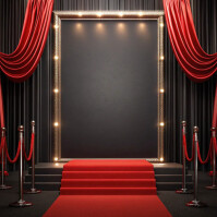 Red Carpet Stage Message Instagram template