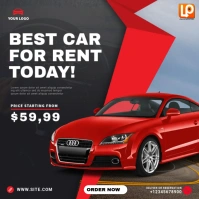 Red Cars Cuadrado (1:1) template