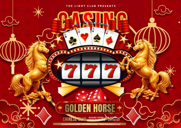 Red Casino Night A4 Video Template | PosterMyWall