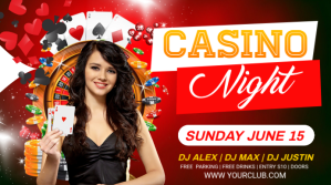 Red Casino Night Digital Display (16:9) template
