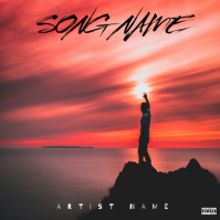 Red  Cd Mixtape Album Cover  Album Cover template