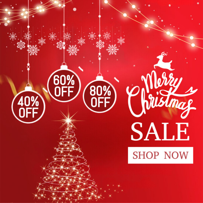 Red Ceria Christmas Sale Pos Instagram template